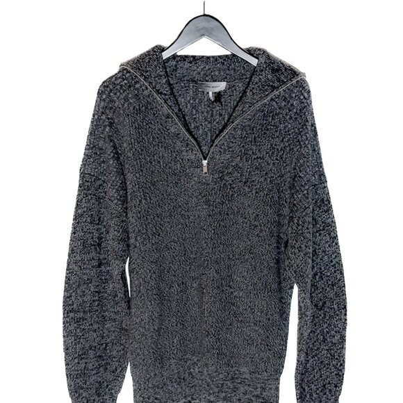 Isabel Marant Melange Grey Benny Half Zip Knit Sweater - Picture 4 of 9